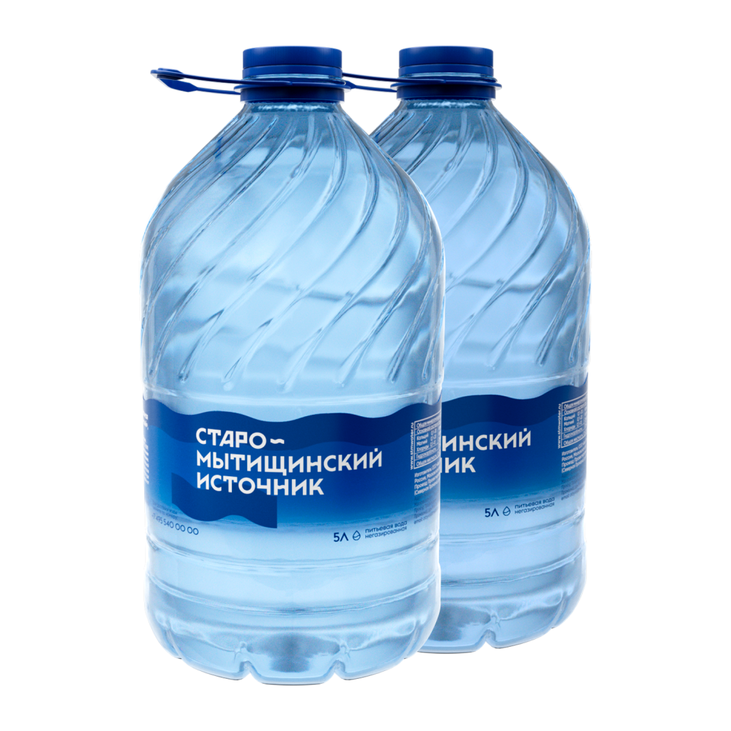 Вода питьевая Источник Старо-Мытищинский 5л*2штук ручка пластик