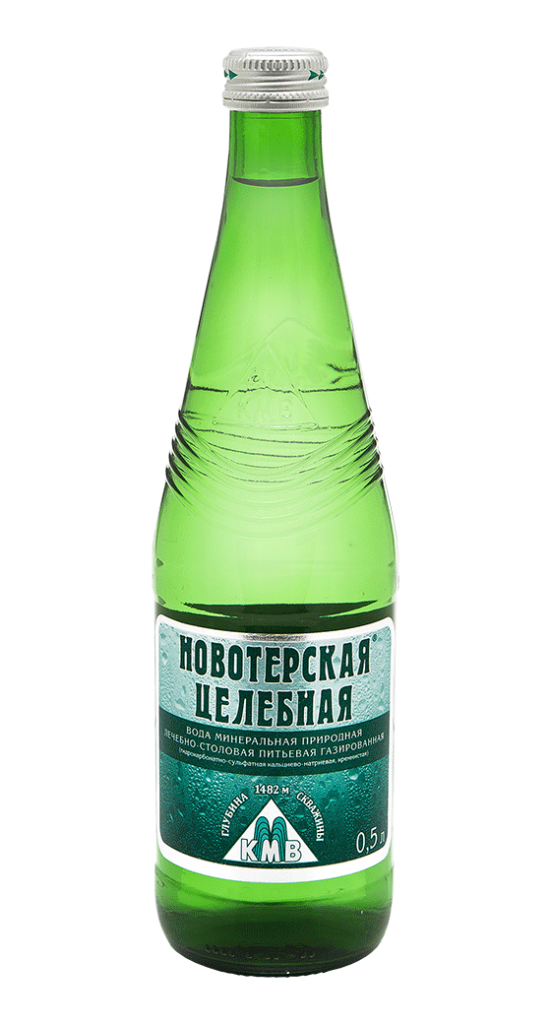 Вода питьевая Новотерская ЭЛИТА газированная 0,5л х 12 бут стекло- главное фото
